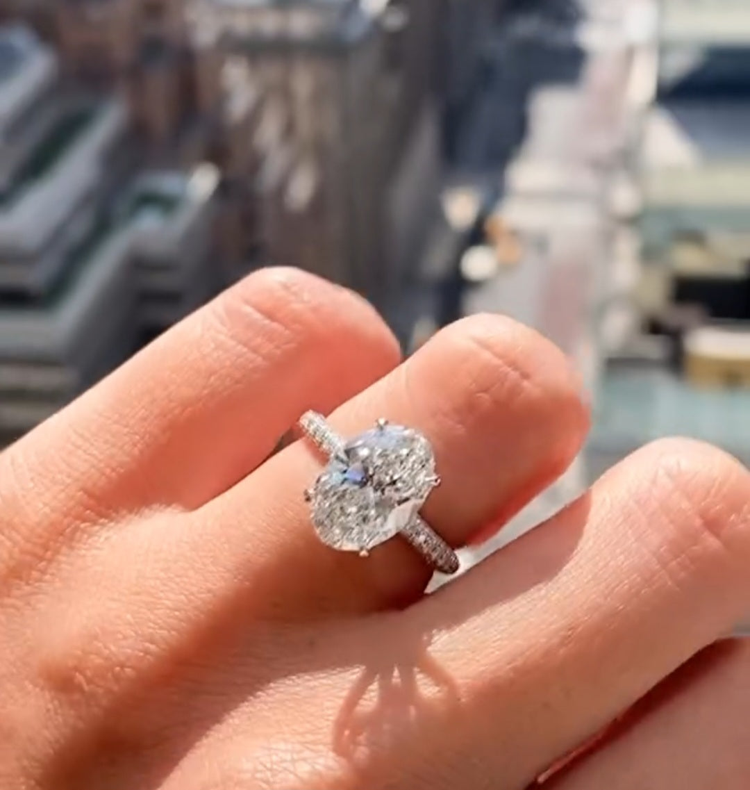 New 3ct IGI Certified Lab Grown Diamond Ring, 14K White Gold, size 7