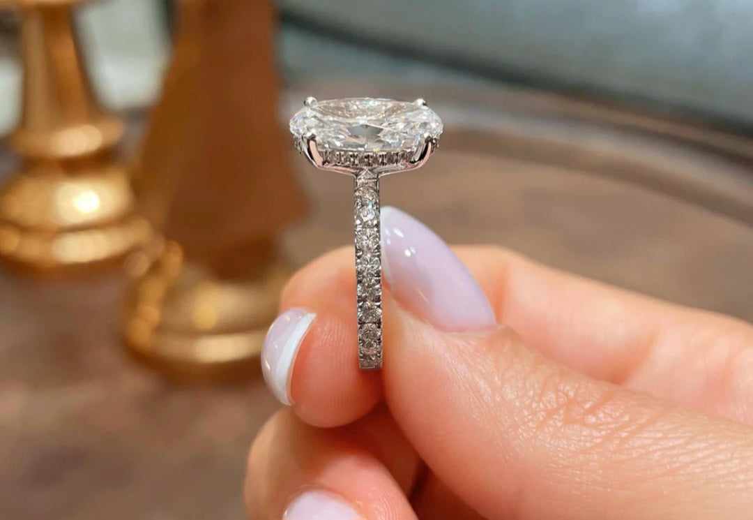 New 3ct IGI Certified Lab Grown Diamond Ring, 14K White Gold, size 7