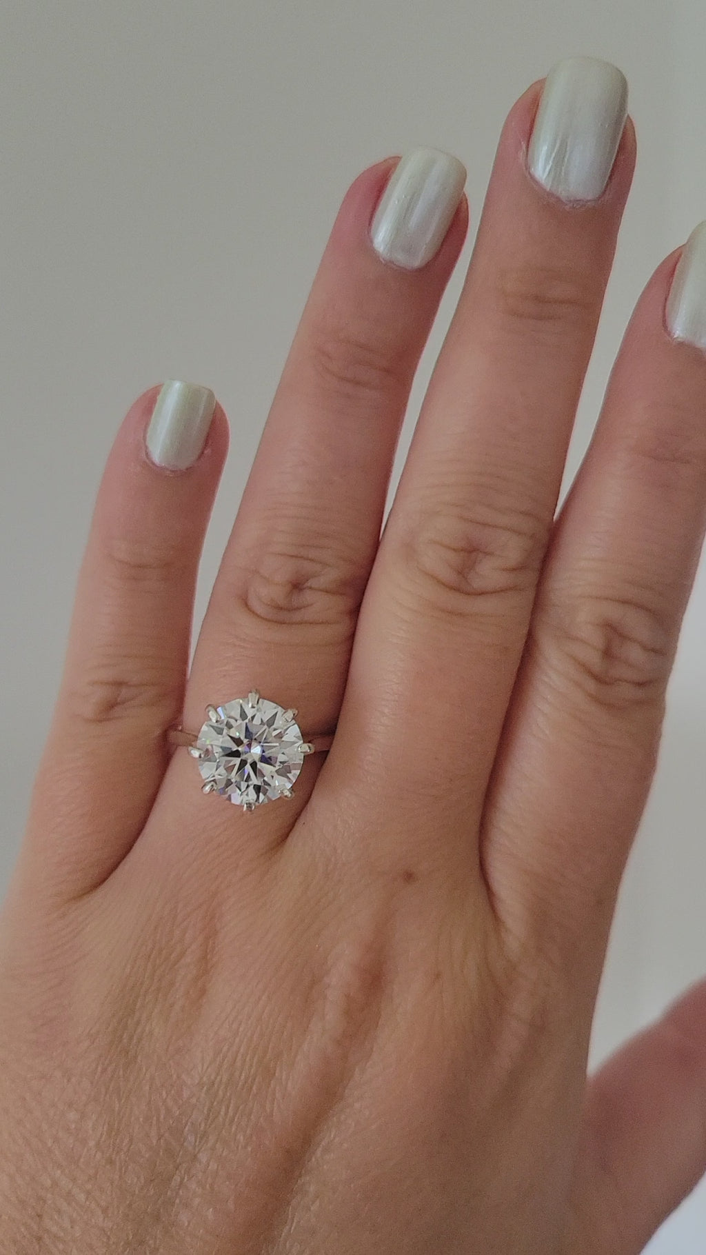 New 5ct Certified Moissanite Engagement Ring, size 8