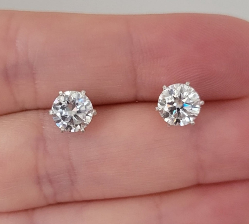 New 4ct Certified Moissanite Stud Earrings!