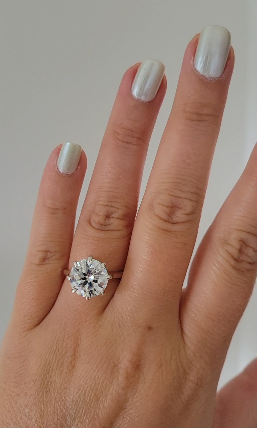 New 5ct Certified Moissanite Engagement Ring, size 8