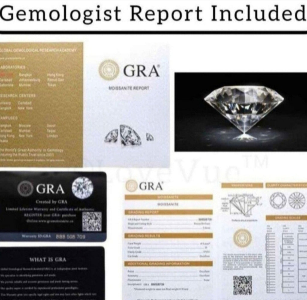 New 5ct Certified Moissanite Engagement Ring, size 7