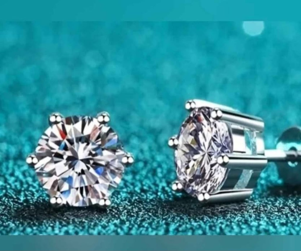 New 2ct Certified Moissanite Stud Earrings!