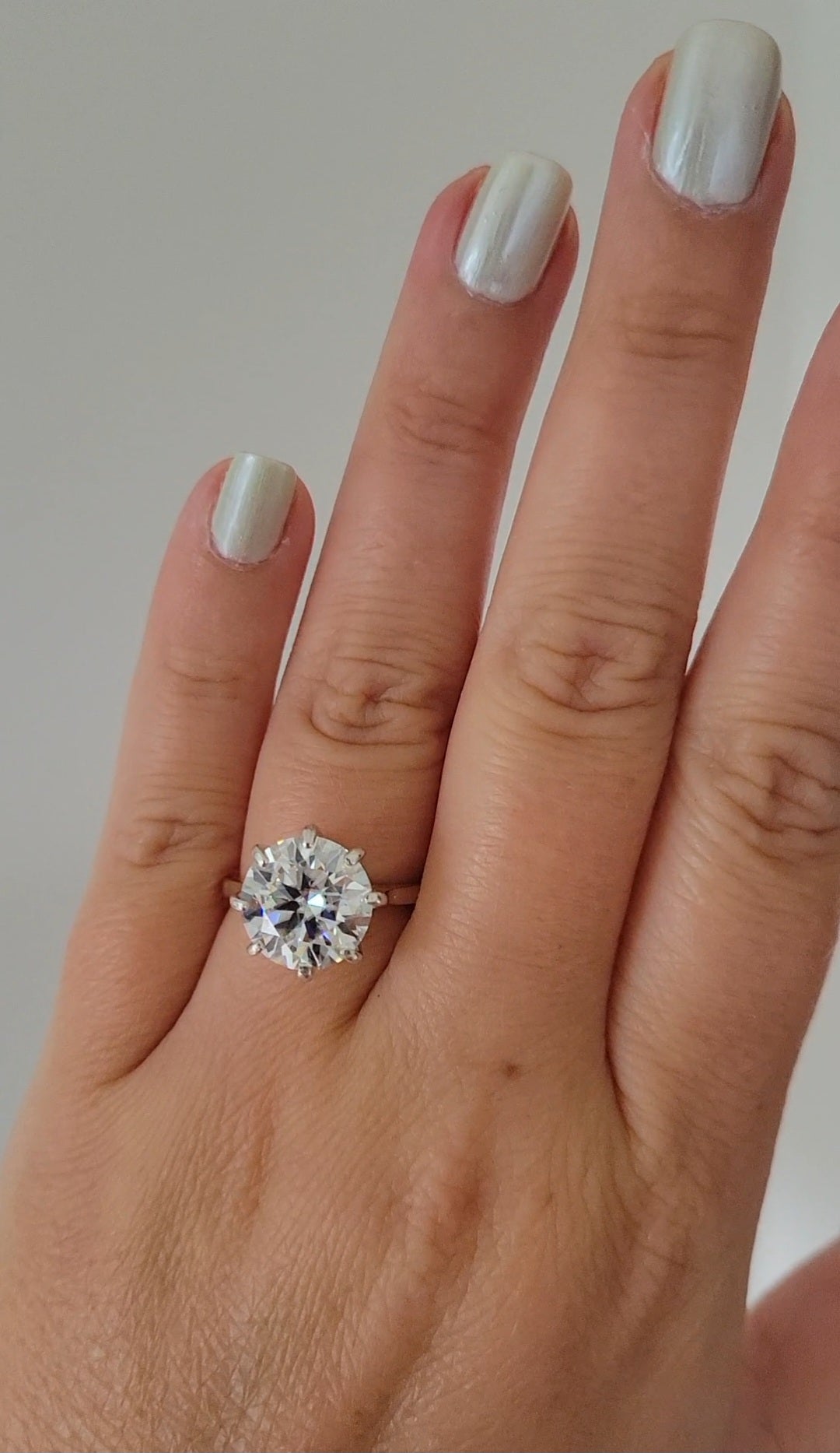 New 5ct Certified Moissanite Engagement Ring, size 8