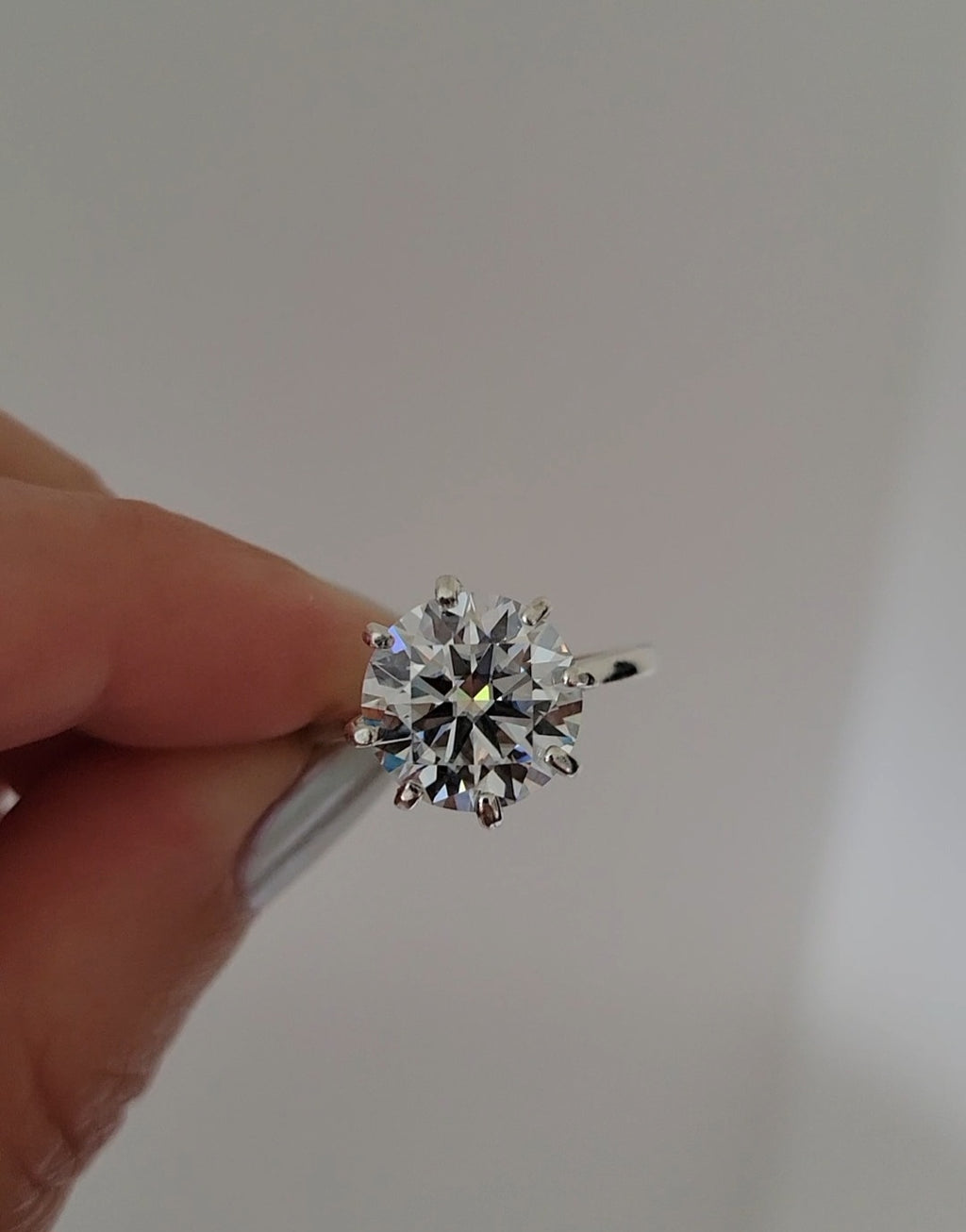 New 5ct Certified Moissanite Engagement Ring, size 8