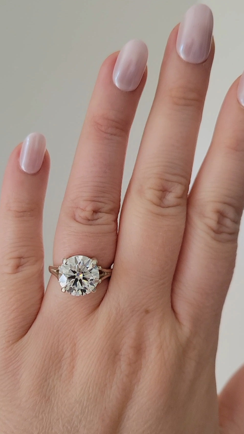 New 5ct Certified Moissanite Engagement Ring, size 7