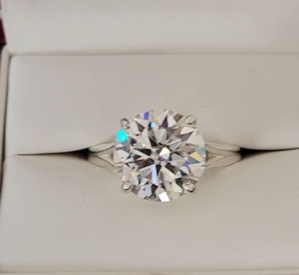 New 5ct Certified Moissanite Engagement Ring, size 7